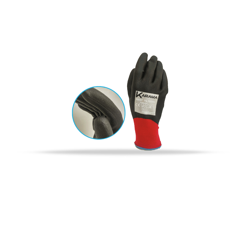 Guanto Karama 30837 in nylon/spandex nitrile foam