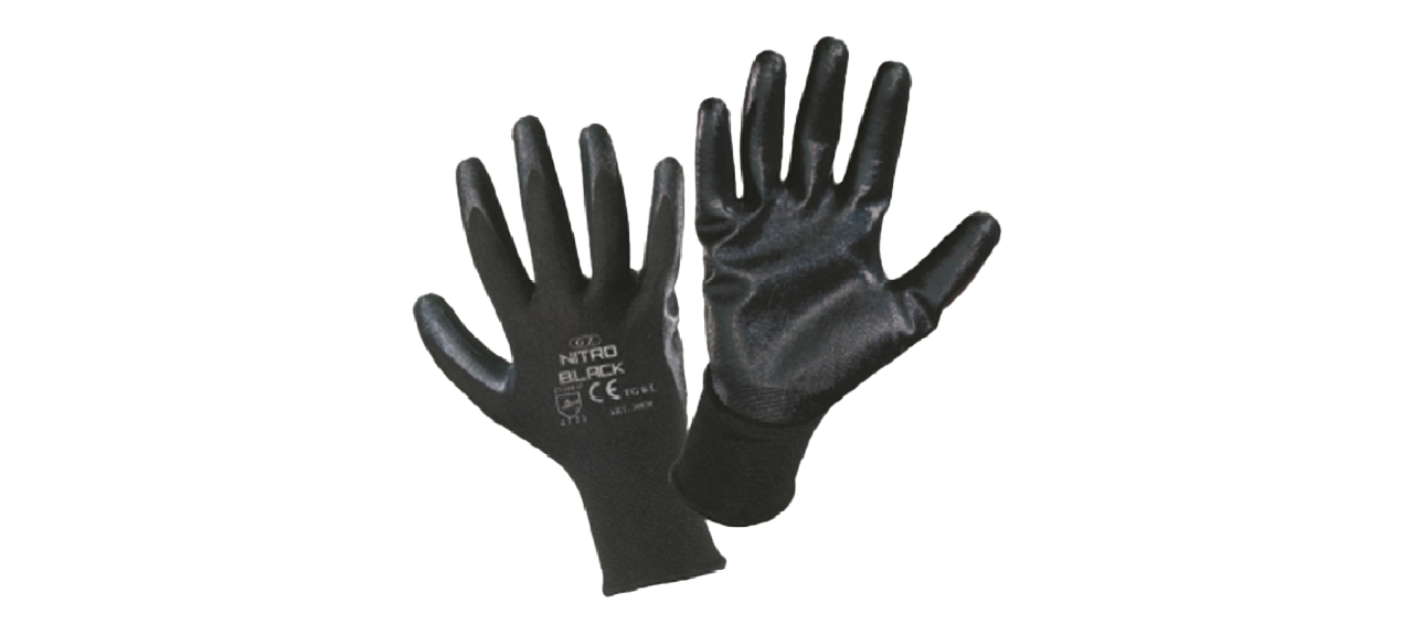 Guanto in poliestere nitrile nero AB37 BLACK