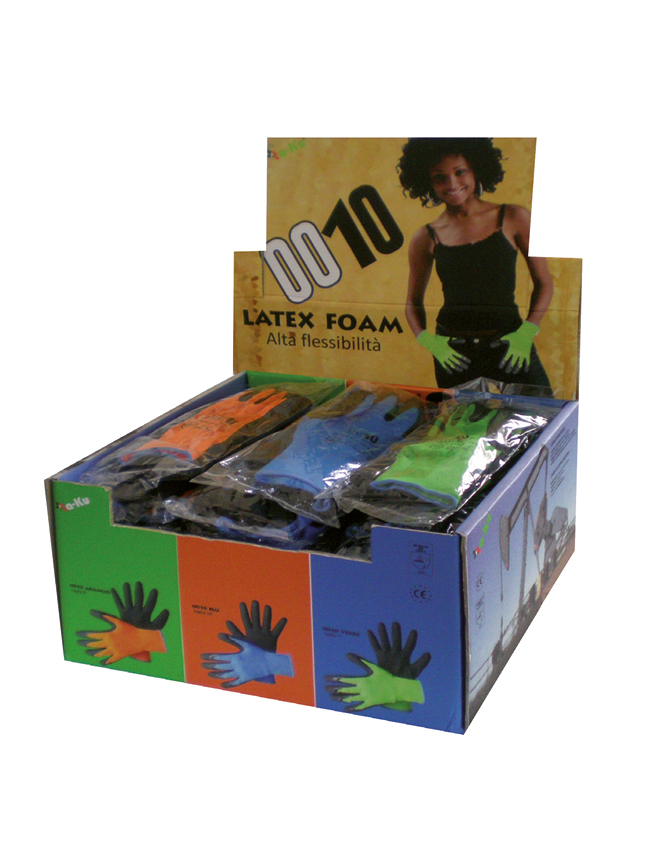 Box guanto poliestere lattice foam G000